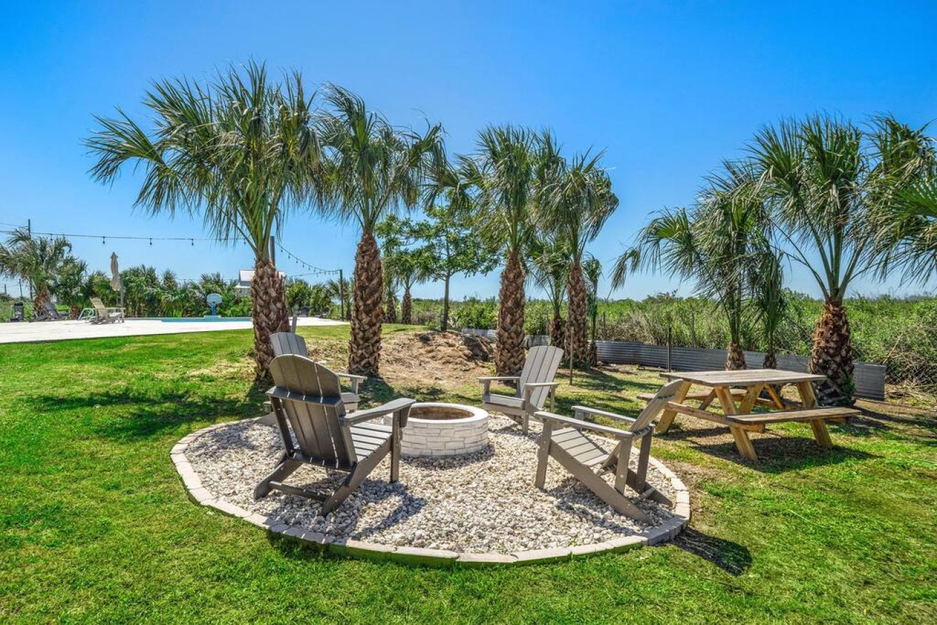 Enjoy s'mores & laughter by the crackling fire pit