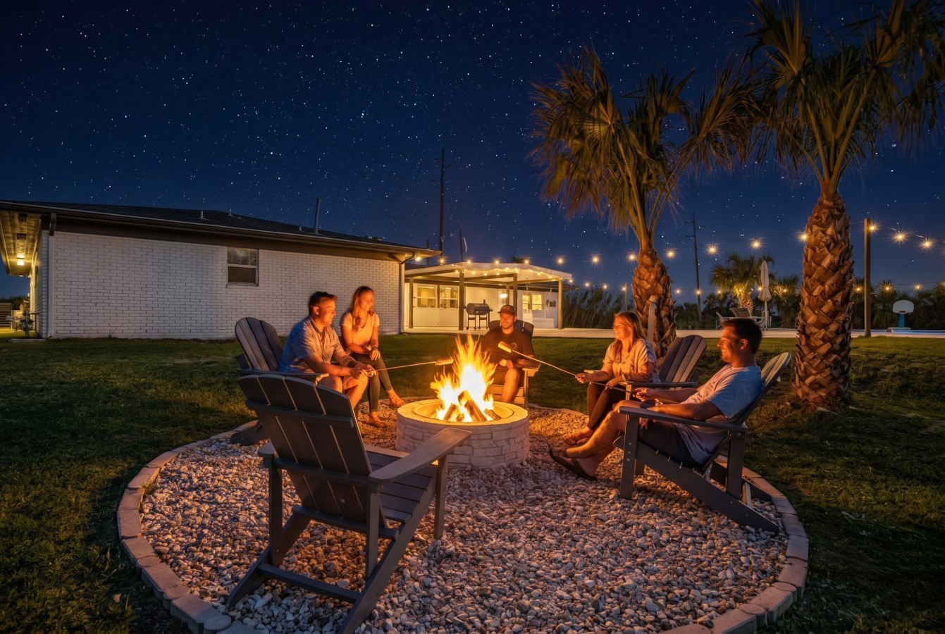 Enjoy the fire pit on those awesome summer nights!
