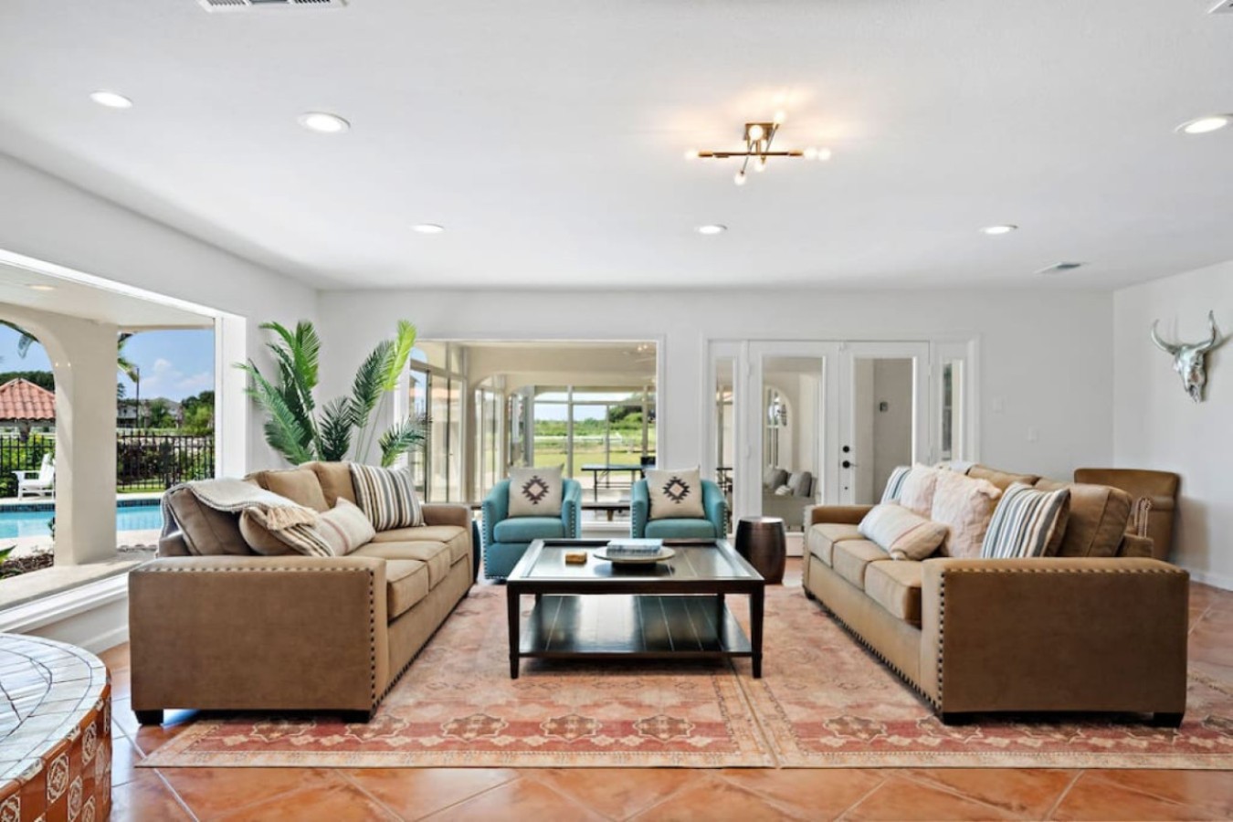 This is the main living room area of the home