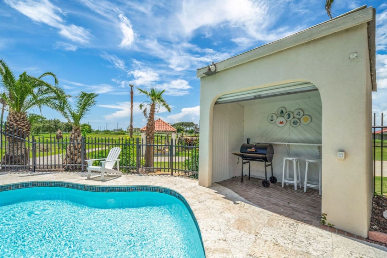 Swim your worries away in this sparkling pool