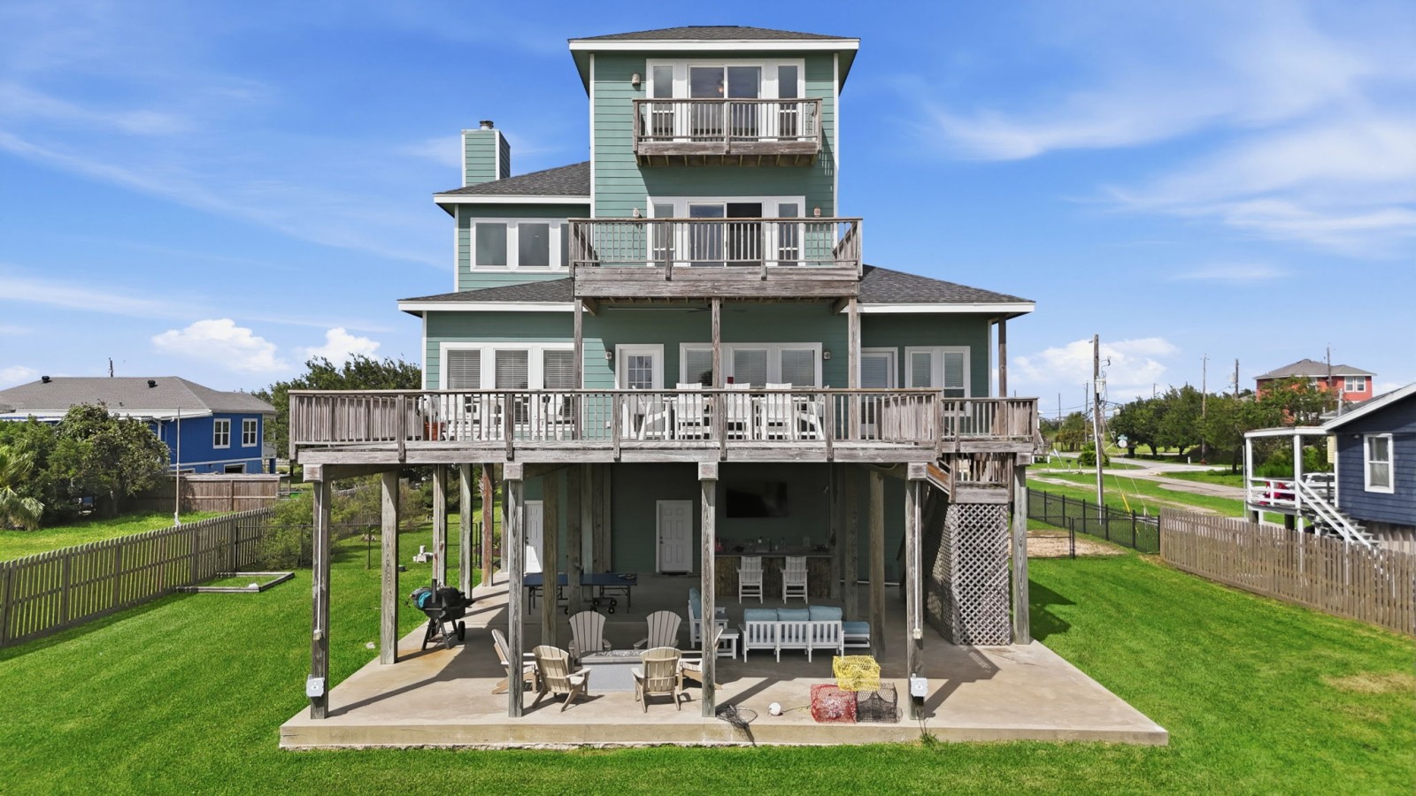 Three levels of outdoor living & views for days