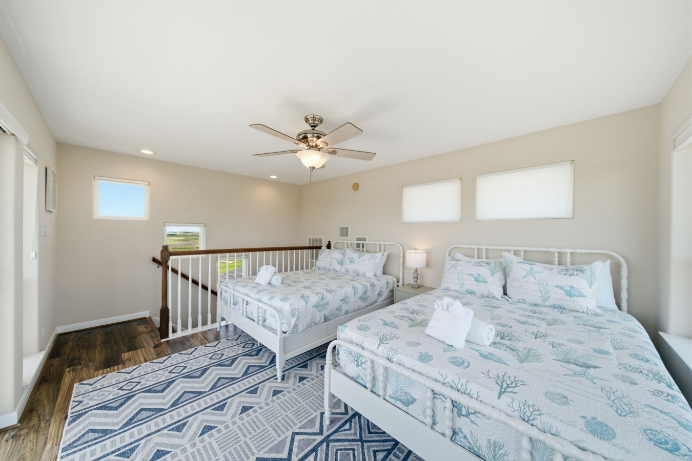 A relaxing retreat awaits in this light-filled bedroom