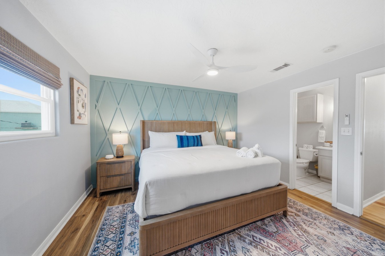 Drift off to sleep in this stunning coastal bedroom