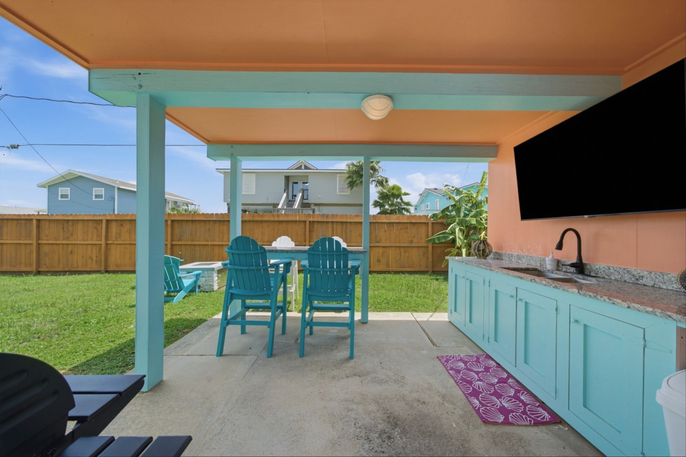 Grill up a feast & watch the game right outside