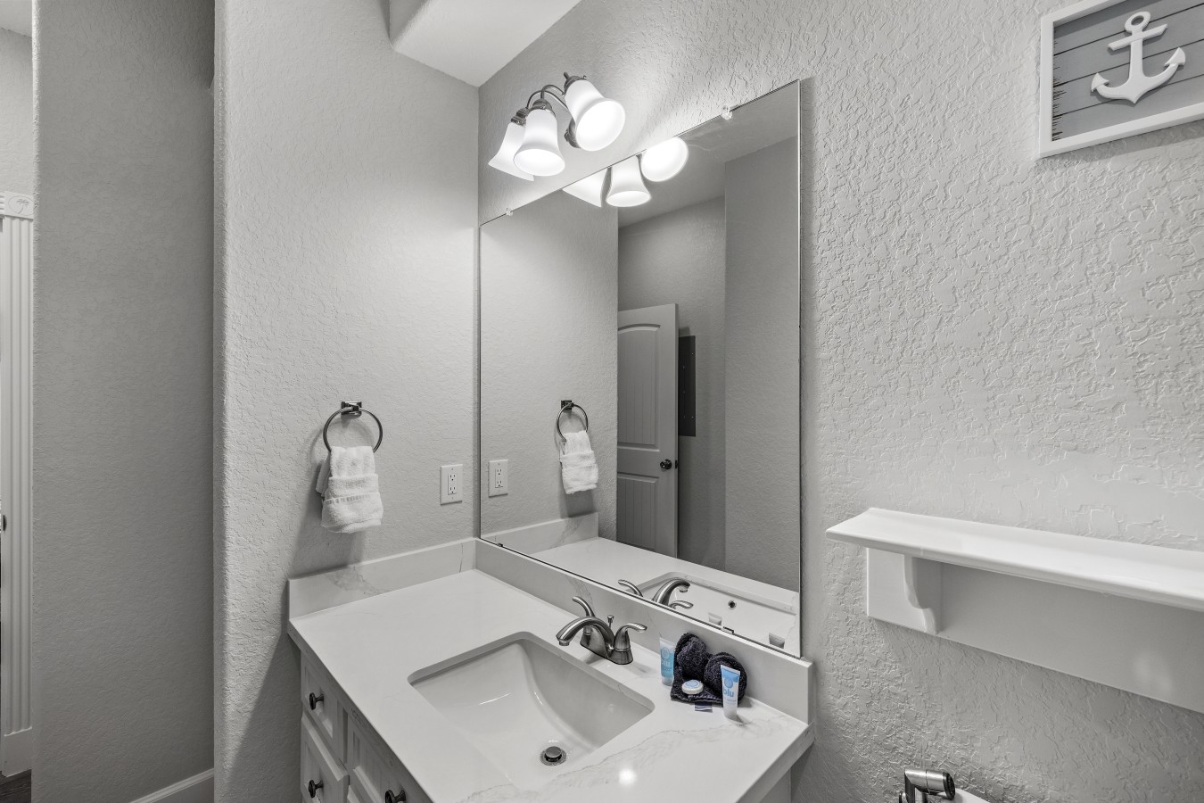 Refresh and rejuvenate in this bright bathroom