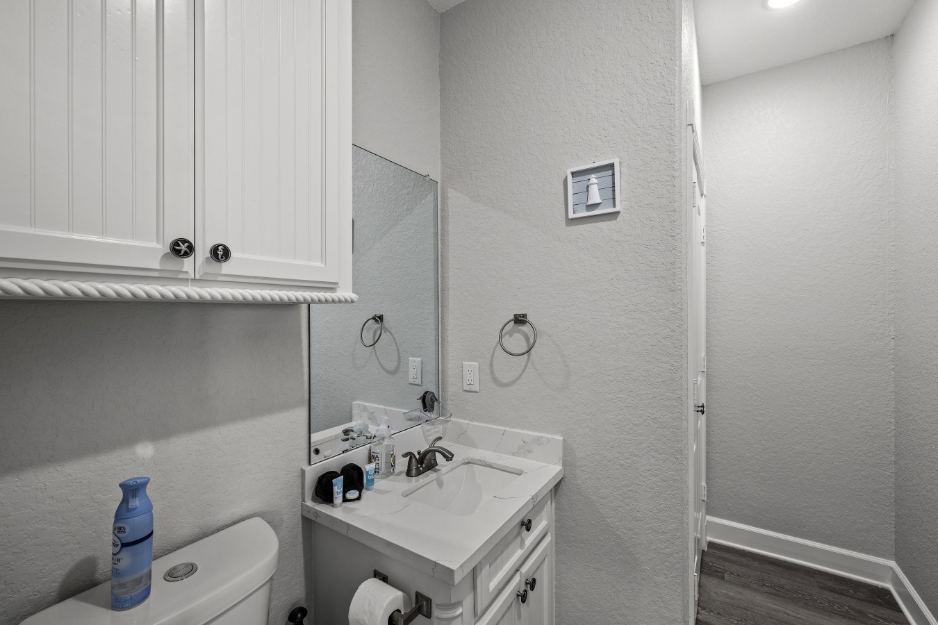 This bathroom offers a place to relax after a long day