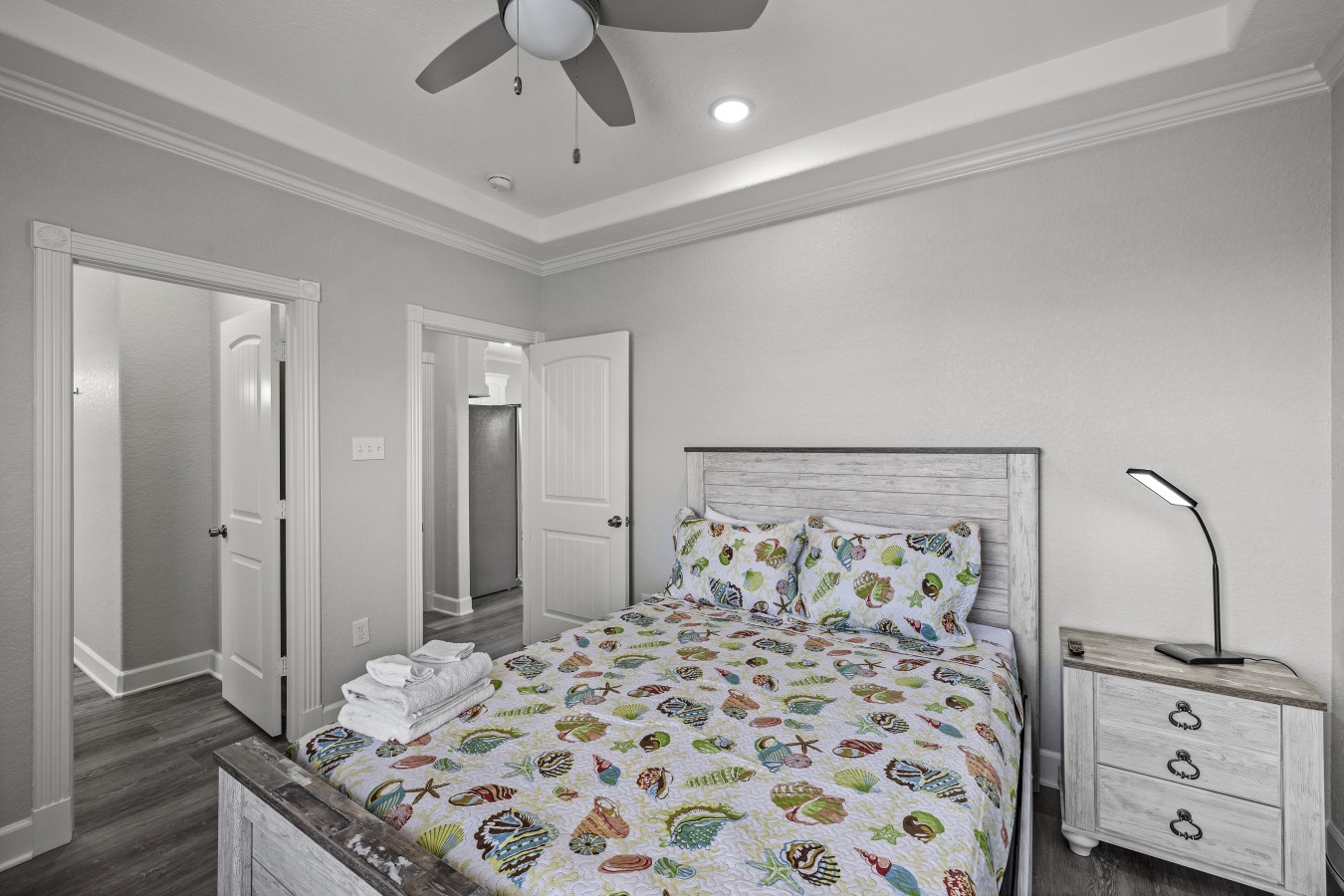 Drift off to sleep surrounded by beachy charm