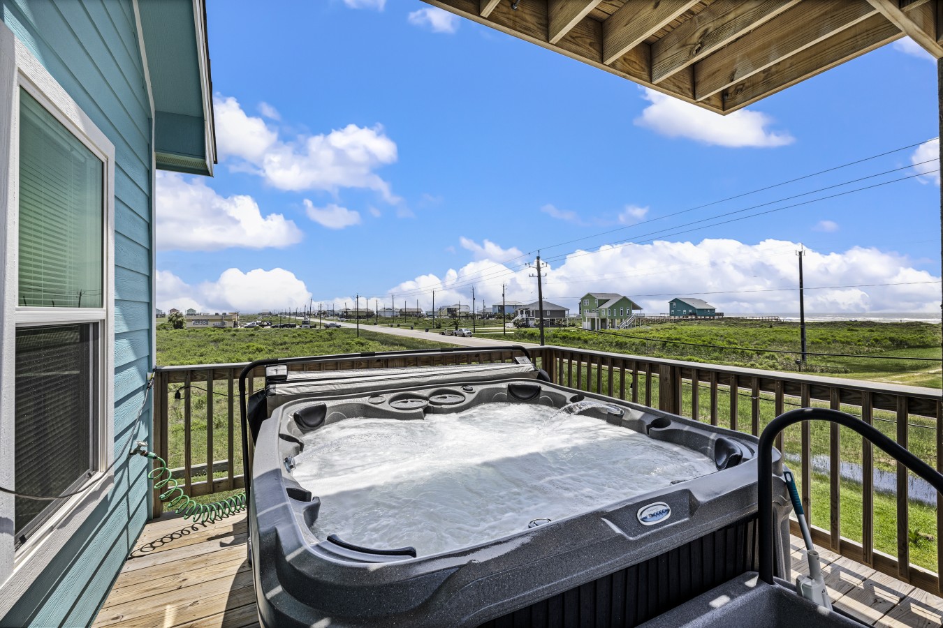 Melt your worries away in this bubbling hot tub