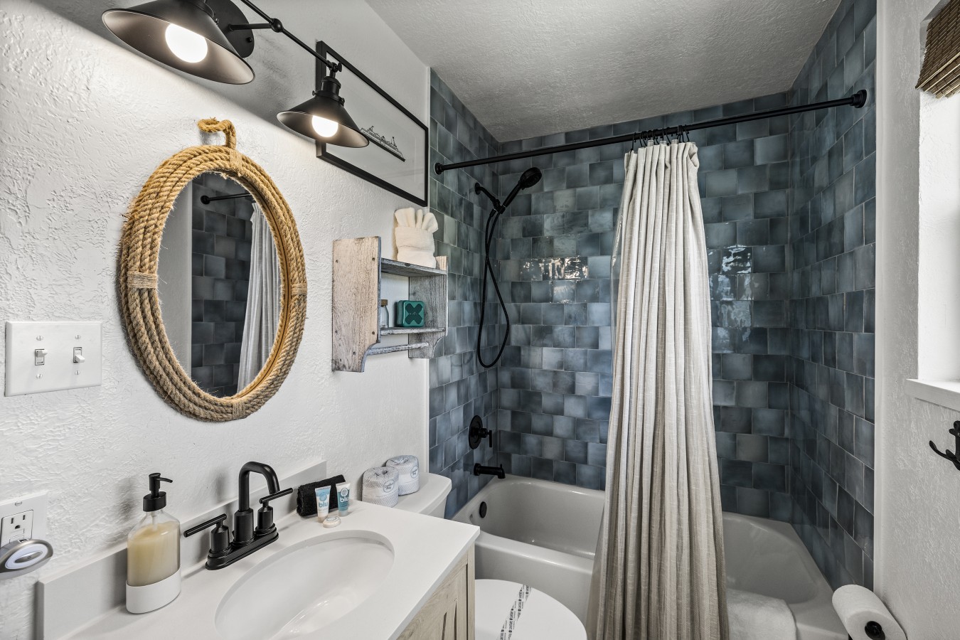Unwind & freshen up in this charming private bathroom