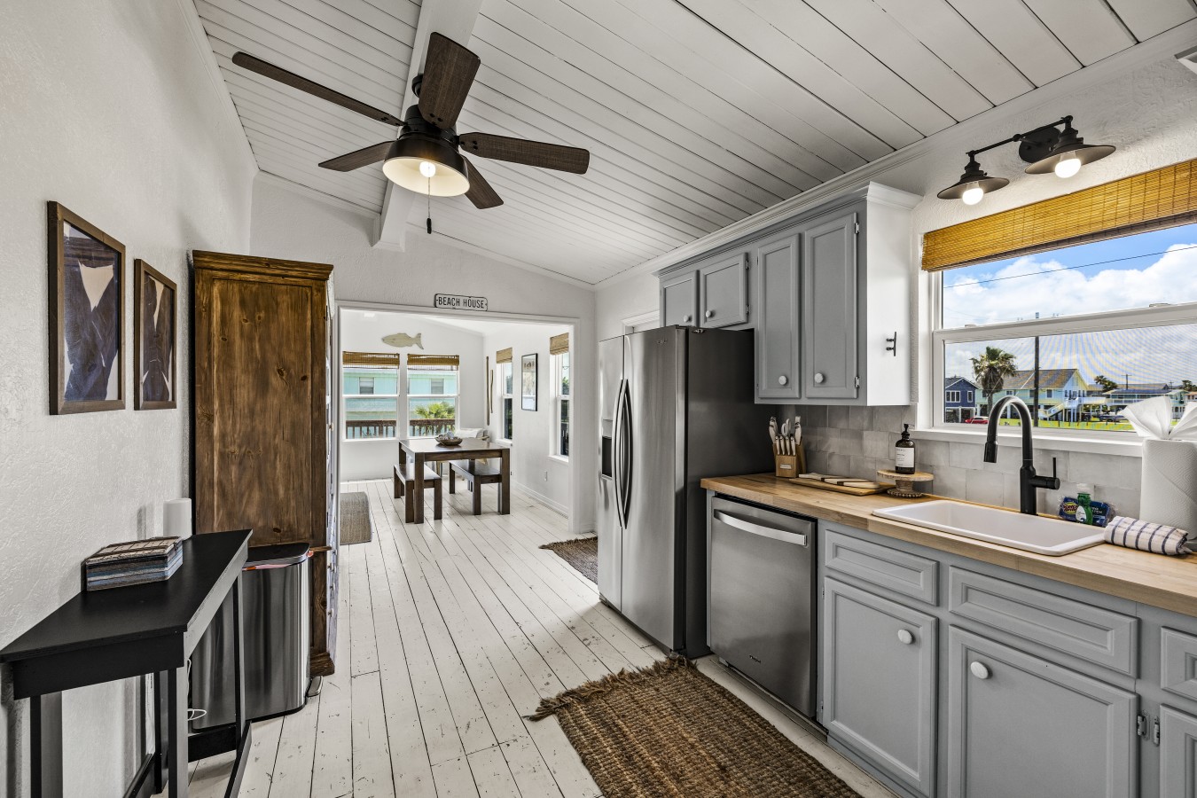 Whip up delicious meals in this charming beach house kitchen