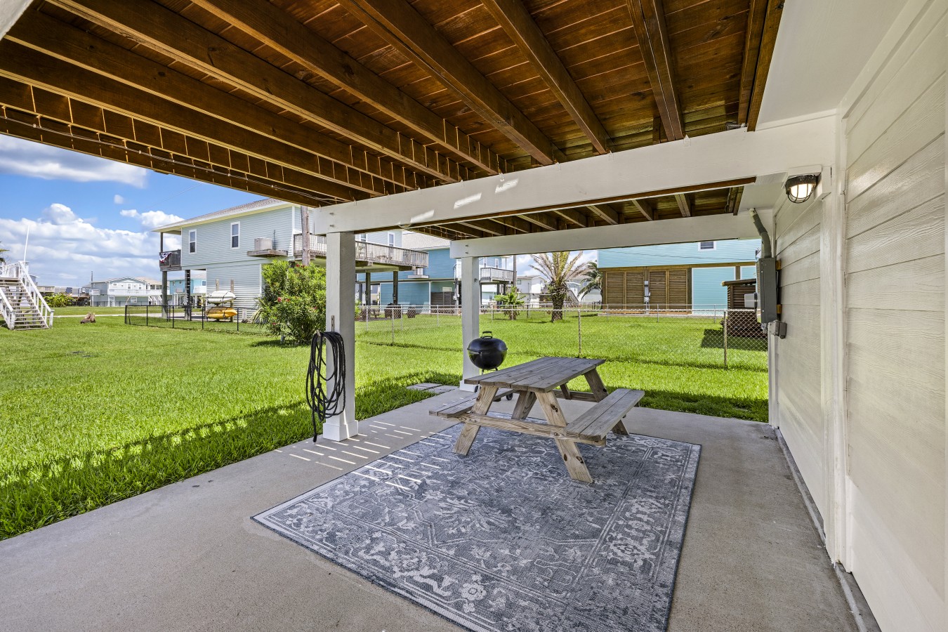 Grill up a feast & gather at the picnic table outside