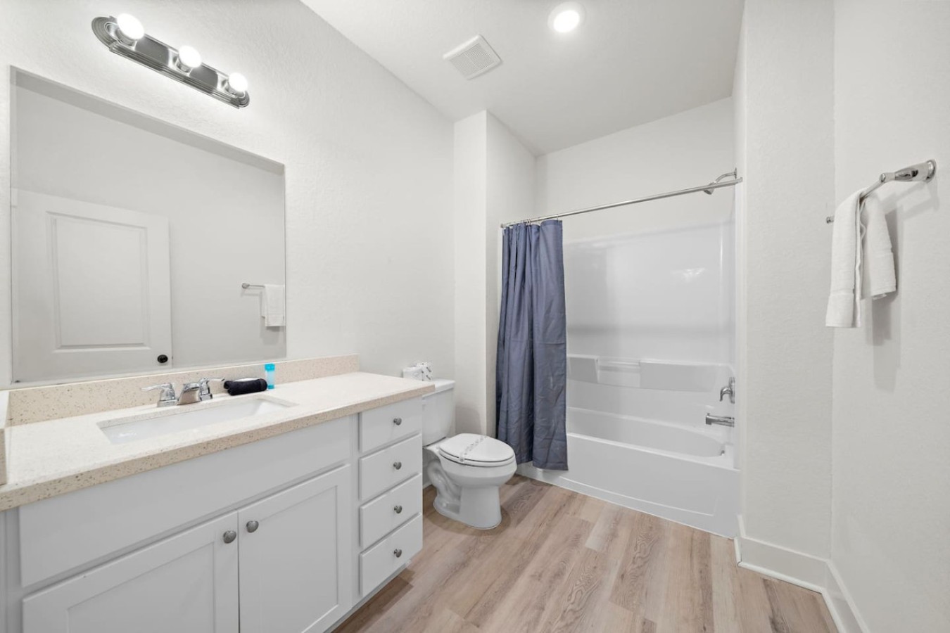 Luxurious towels and calming décor create a spa-like experience