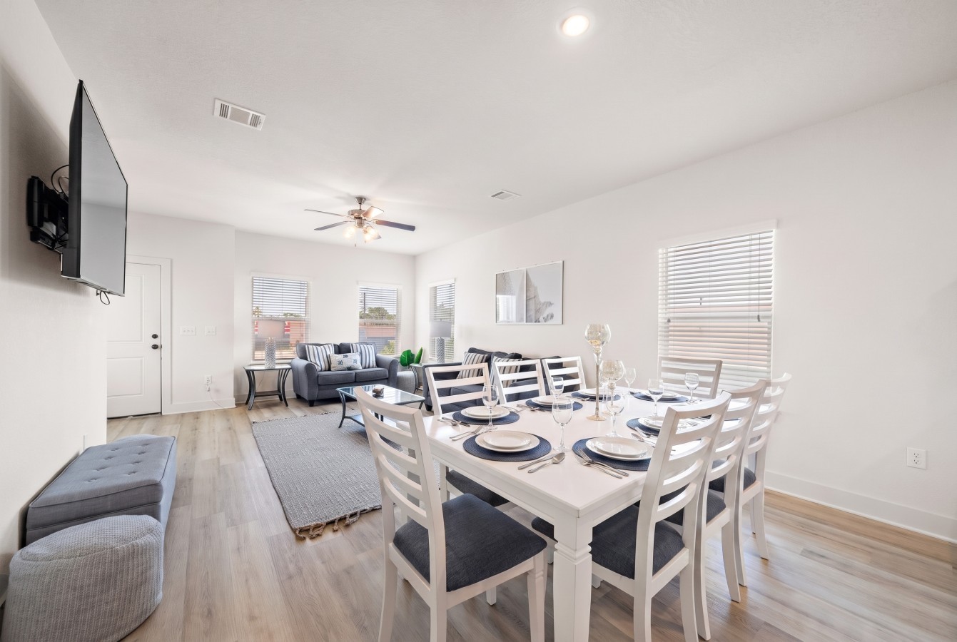 Unwind and savor meals in the lap of dining luxury in this chic room