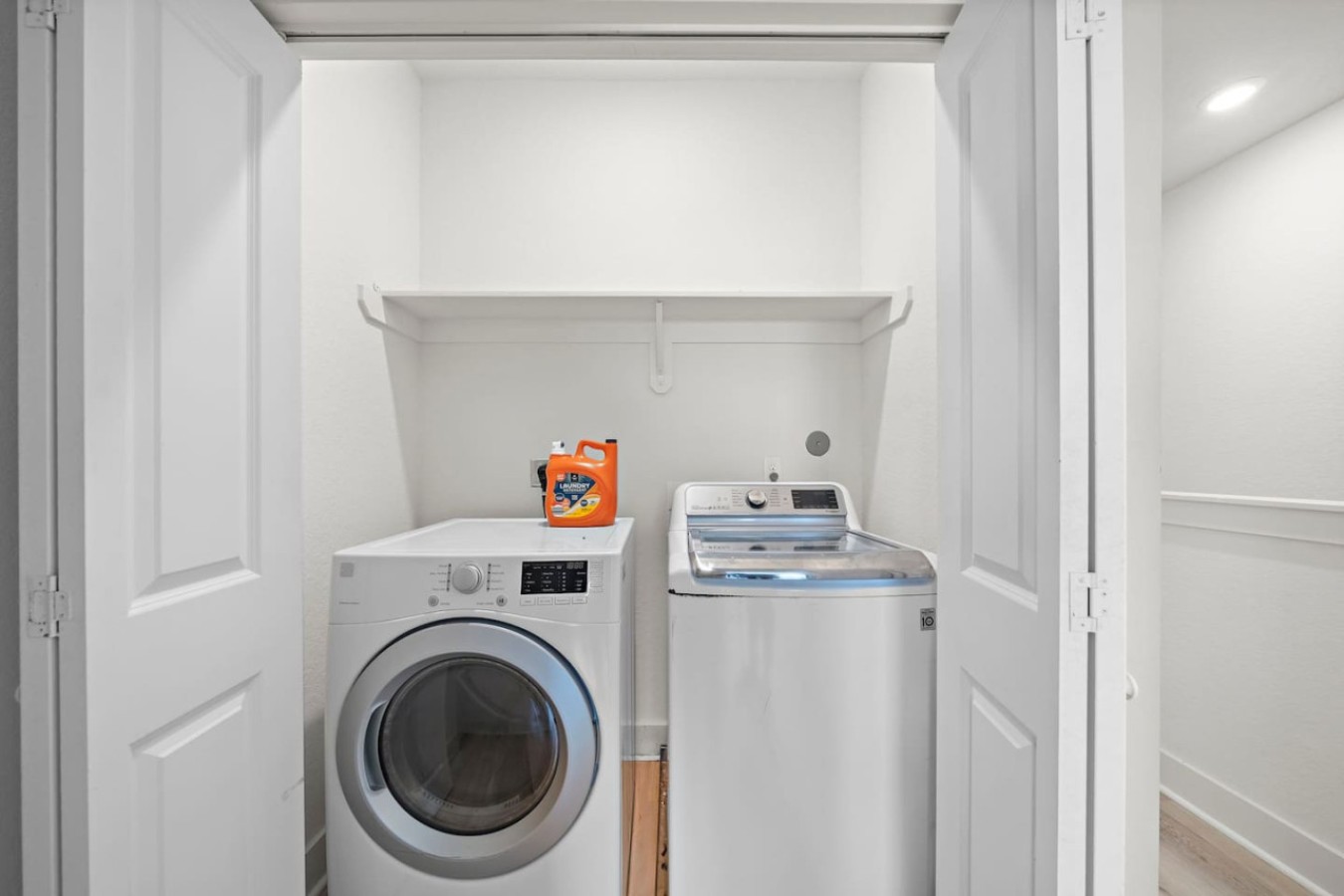 No need to worry about packing extra clothes, the laundry room is here to help