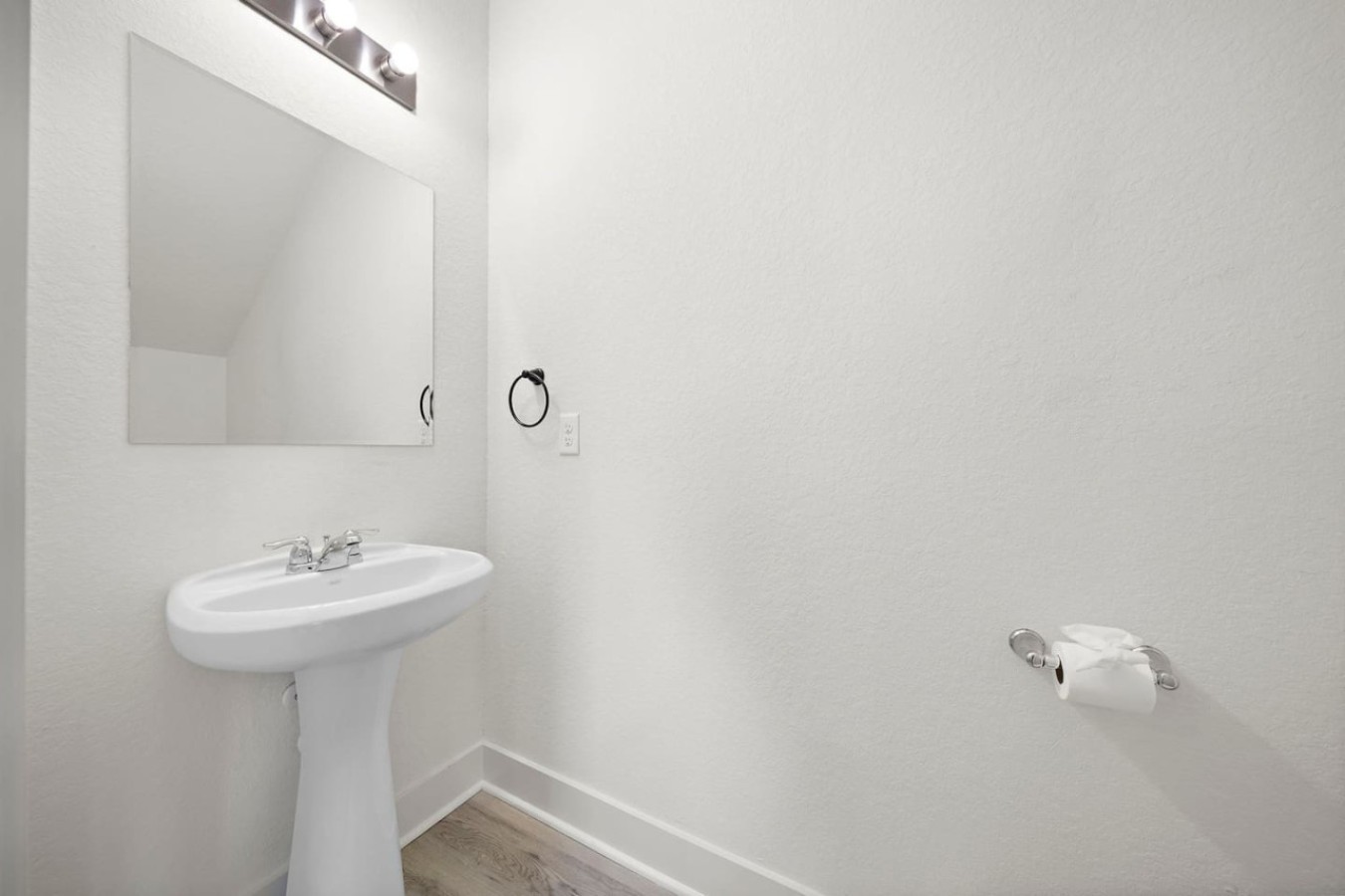 Convenient half bath for quick freshen-ups