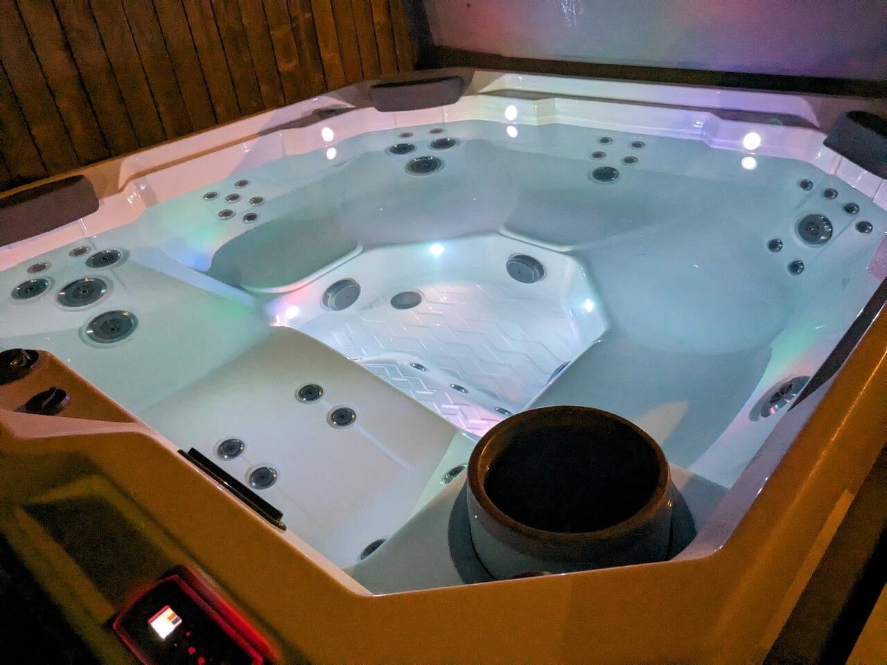 Soak away the day in your own private hot tub