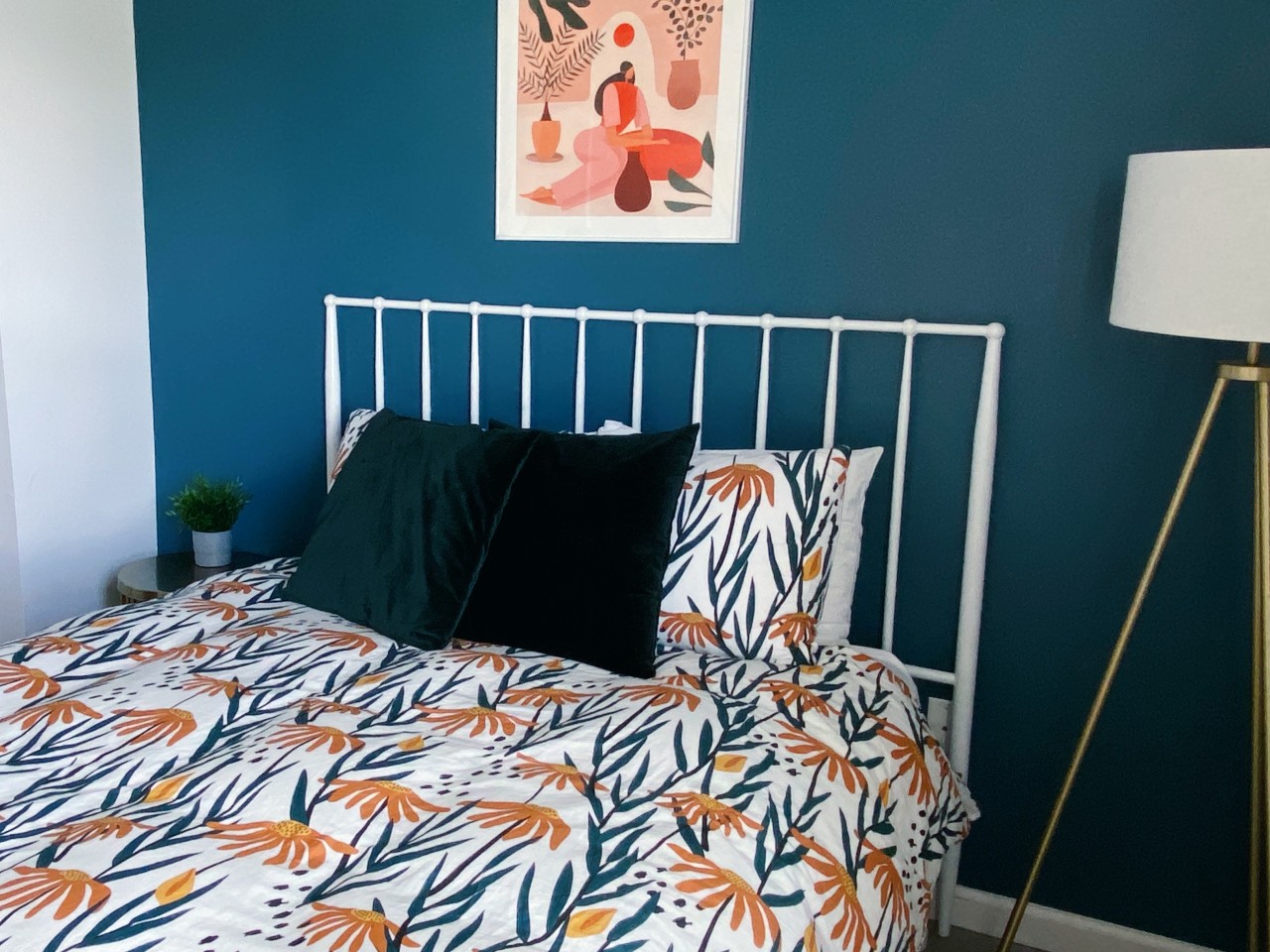 Relax & recharge in this vibrant & inviting bedroom