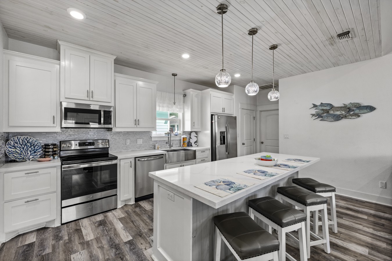 Whip up delicious meals in this charming kitchen