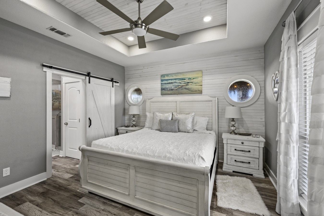 This bedroom has a king-sized bed