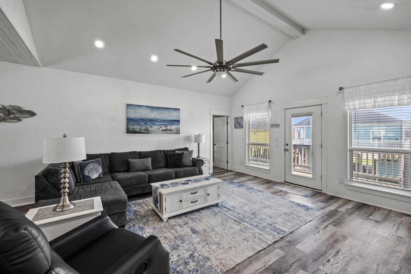 Curl up with a good book in the inviting living room
