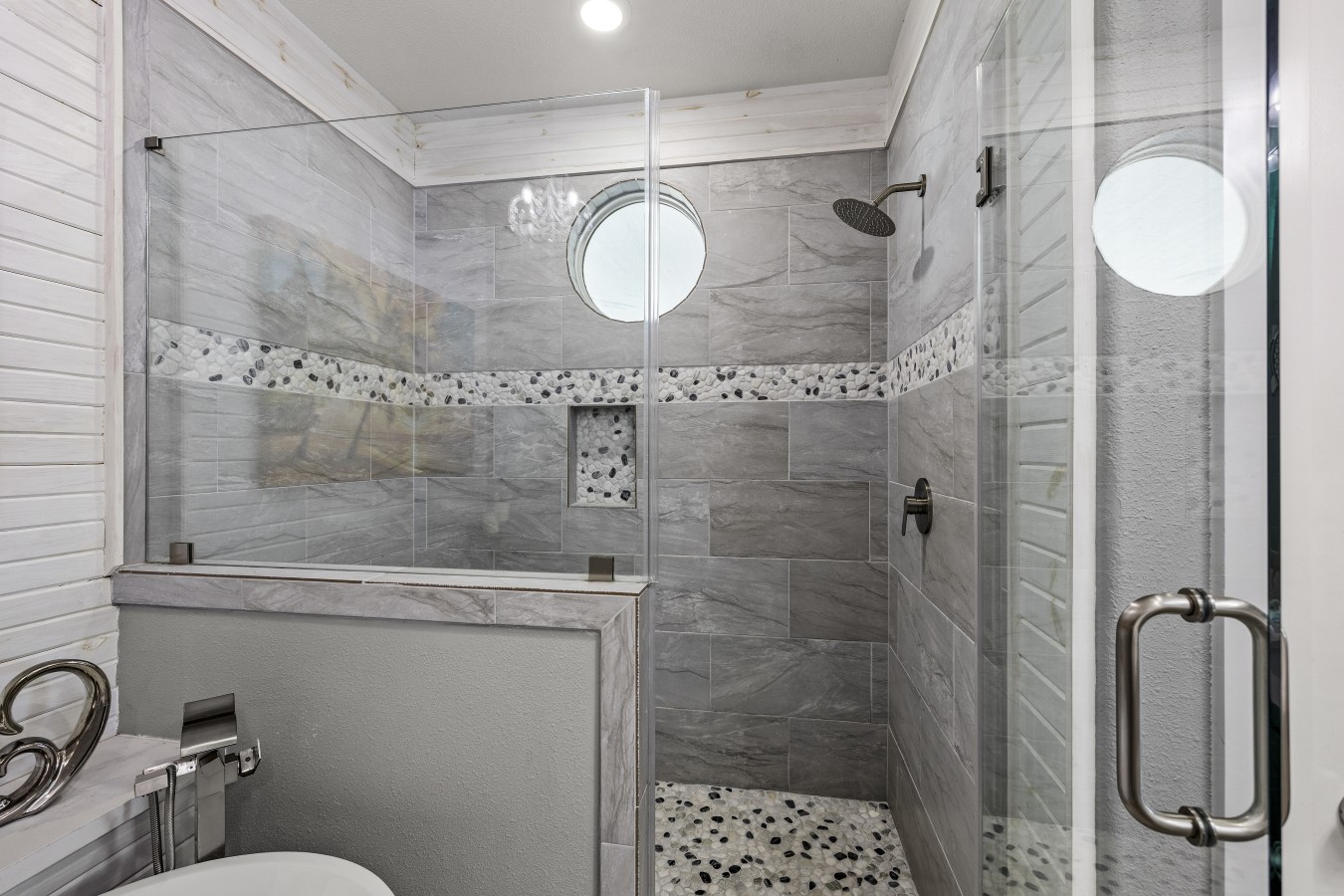 Refresh and rejuvenate in this bright bathroom