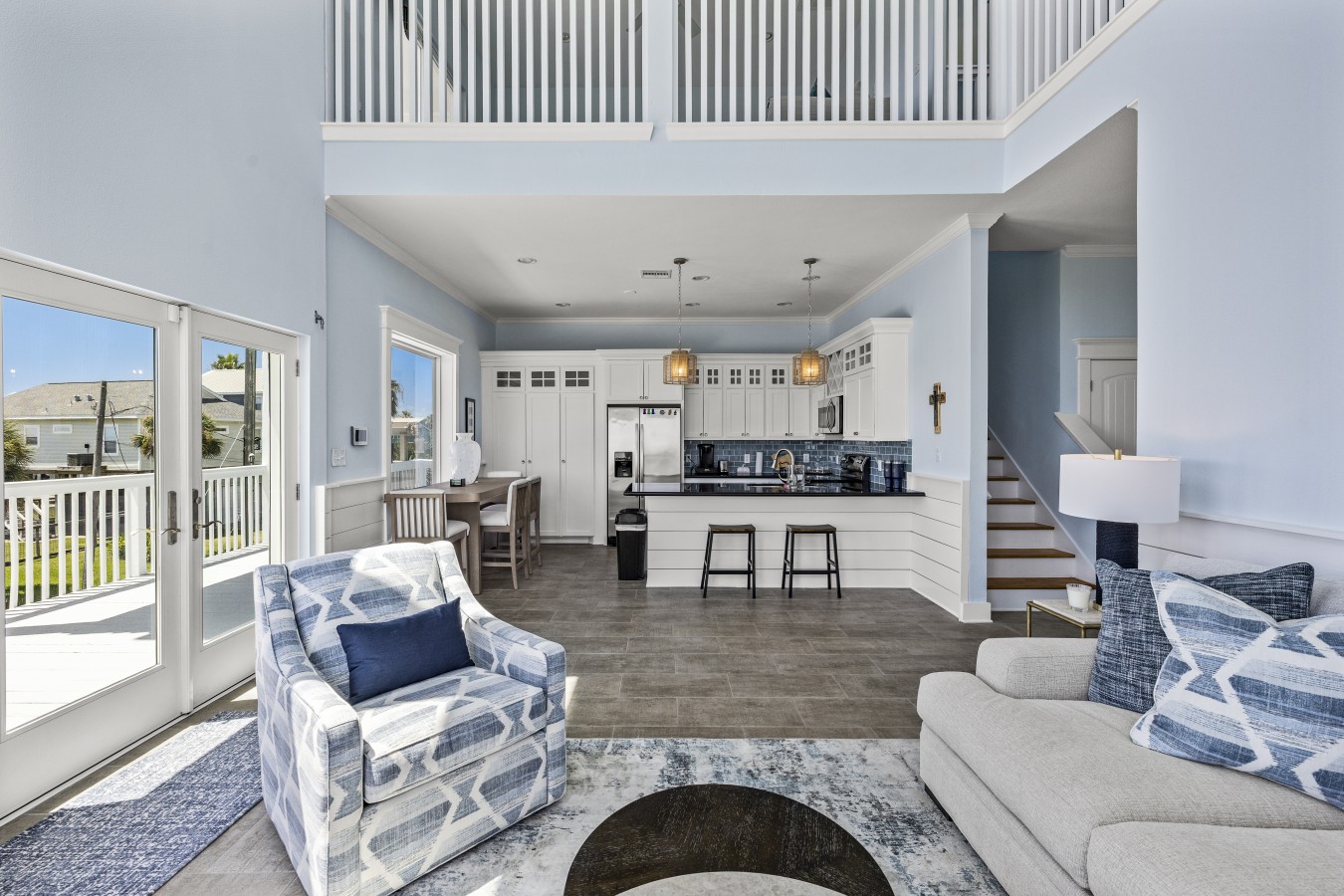 Curl up with a good book in the inviting living room