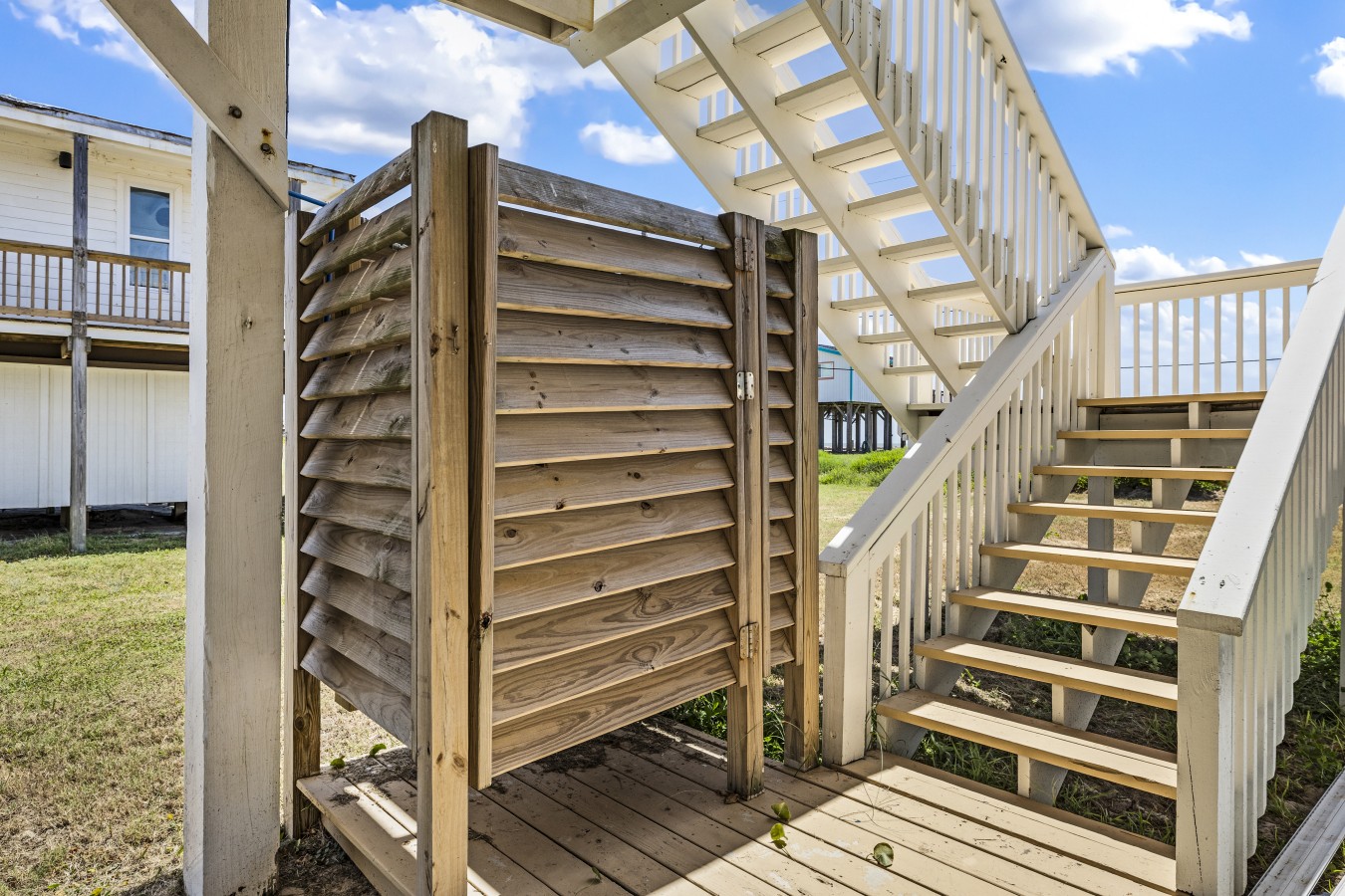 Enjoy the fresh air with a relaxing outdoor shower