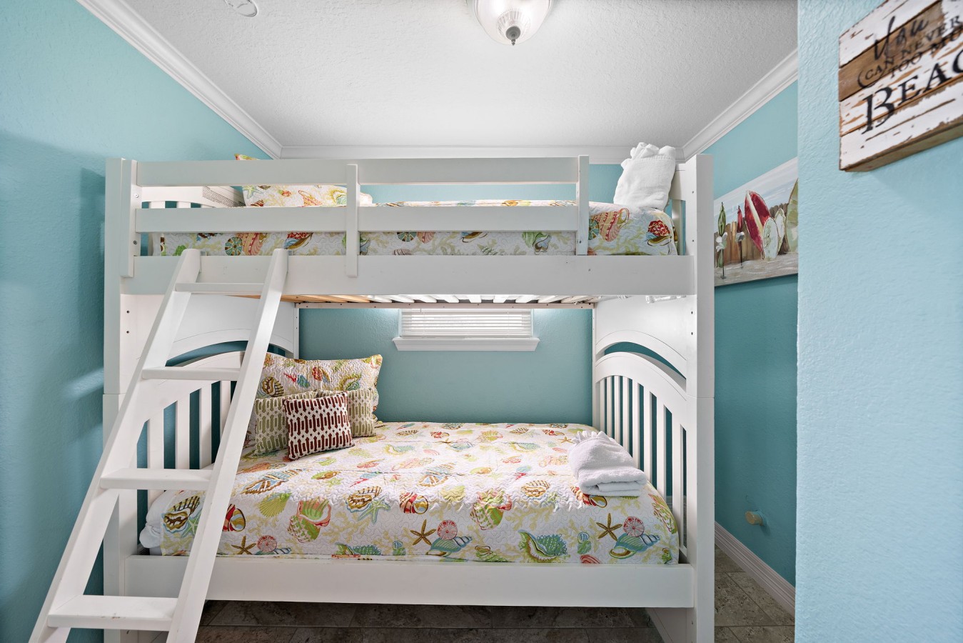 Fun and cozy bunk room perfect for kids or extra guests