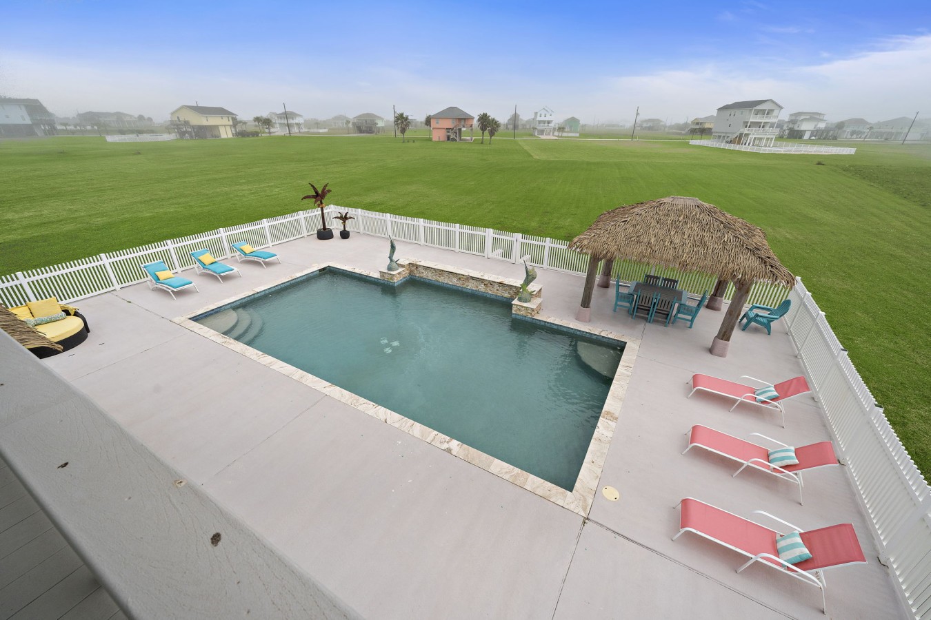 Private fenced pool with plenty of space to lounge