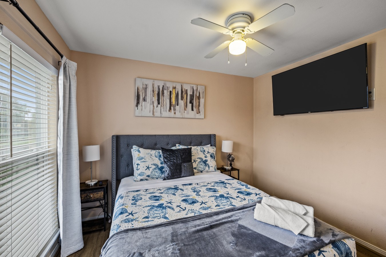 Sweet seaside dreams await in this cozy room