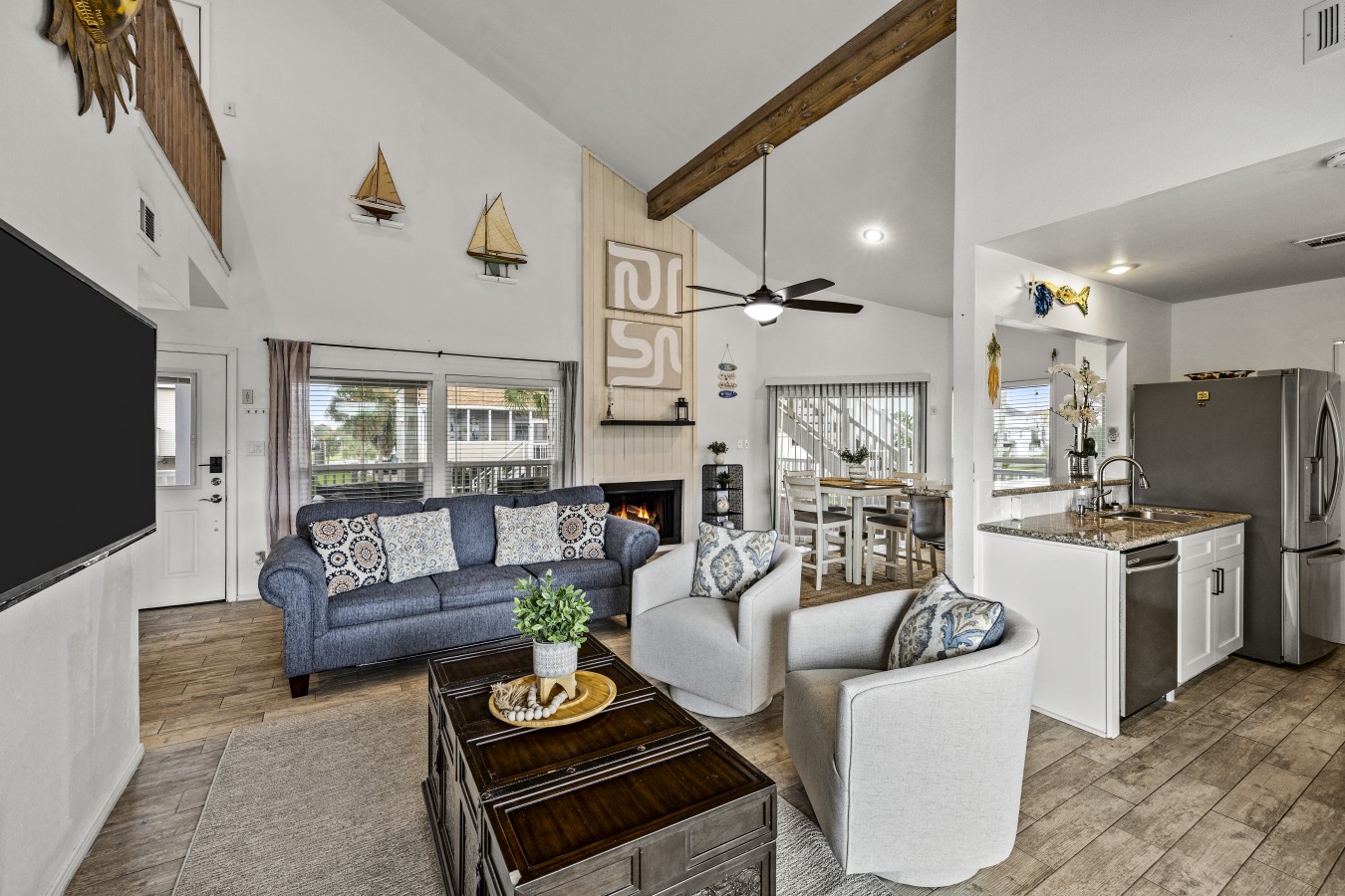This is the main living room area of the home