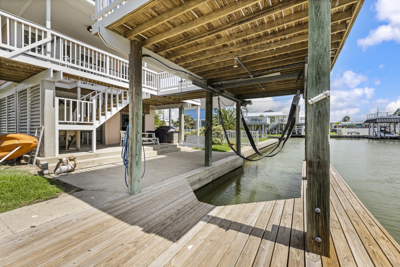 This boat slip is located on the property for your use