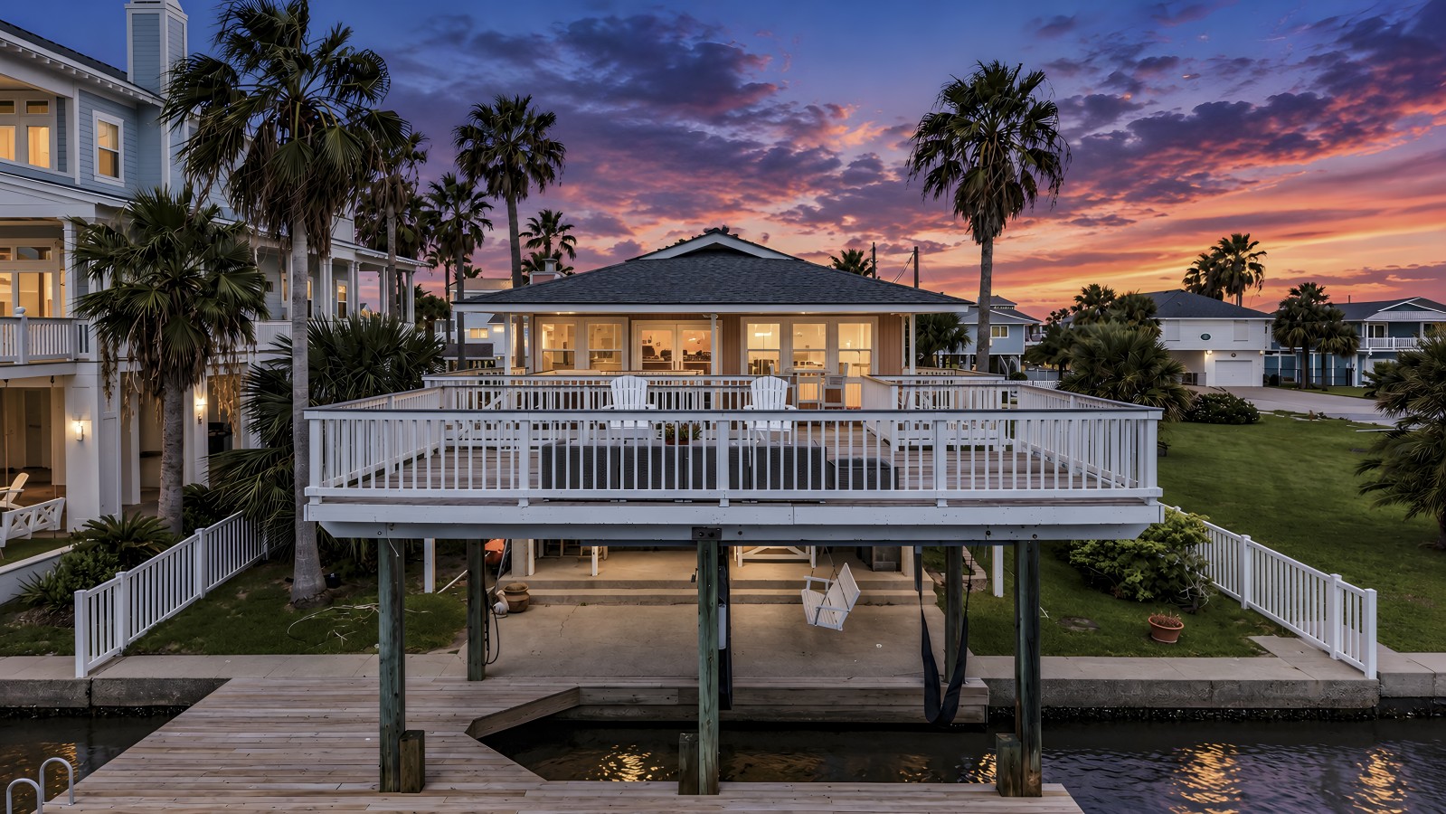 Golden hour views from your own private deck