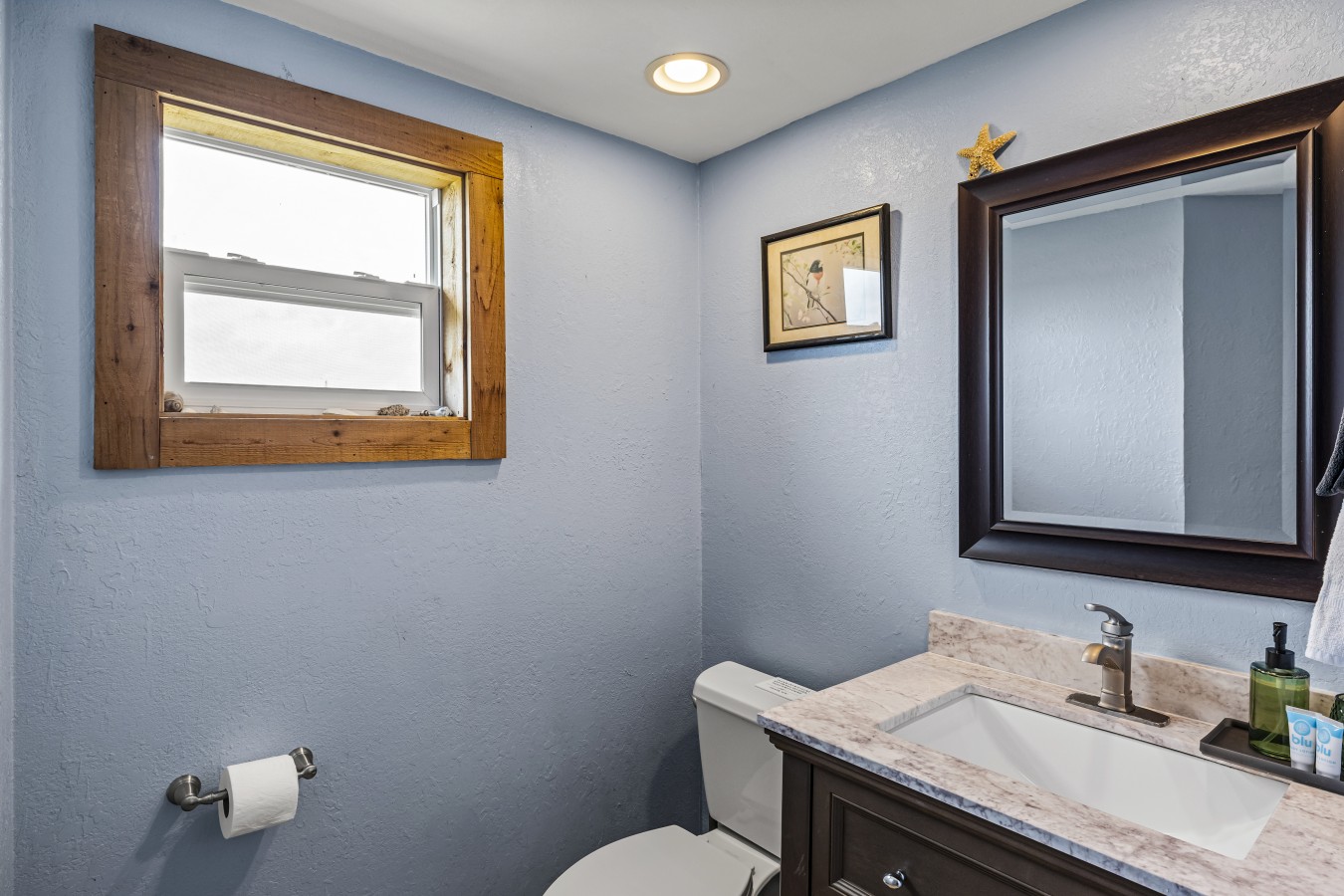Refresh and rejuvenate in this bright bathroom