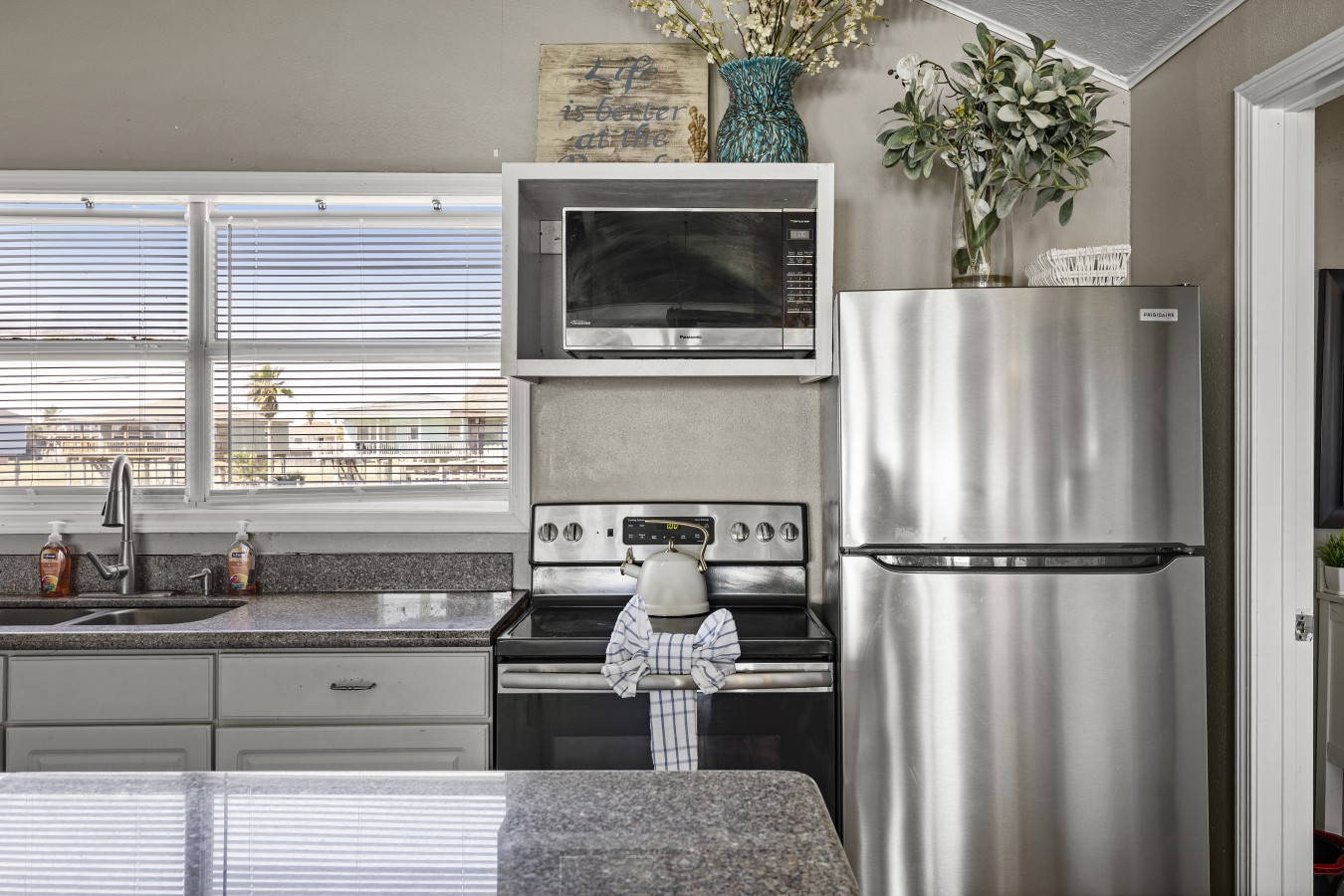Whip up delicious meals in this charming kitchen