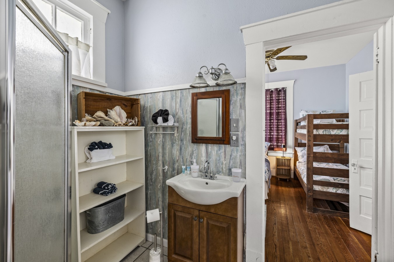 Refresh and rejuvenate in this bright bathroom