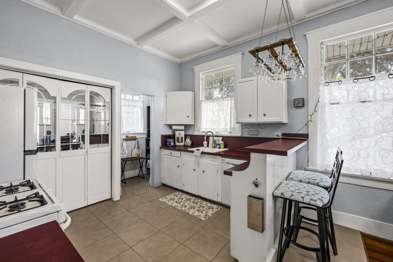 Whip up delicious meals in this charming kitchen