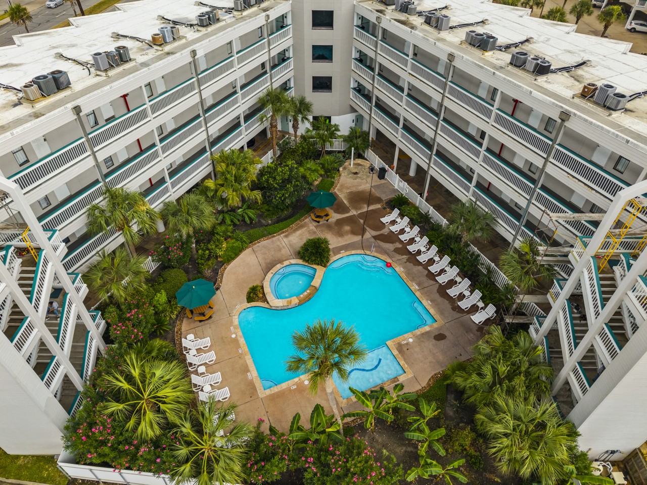 Swim your worries away in this sparkling pool