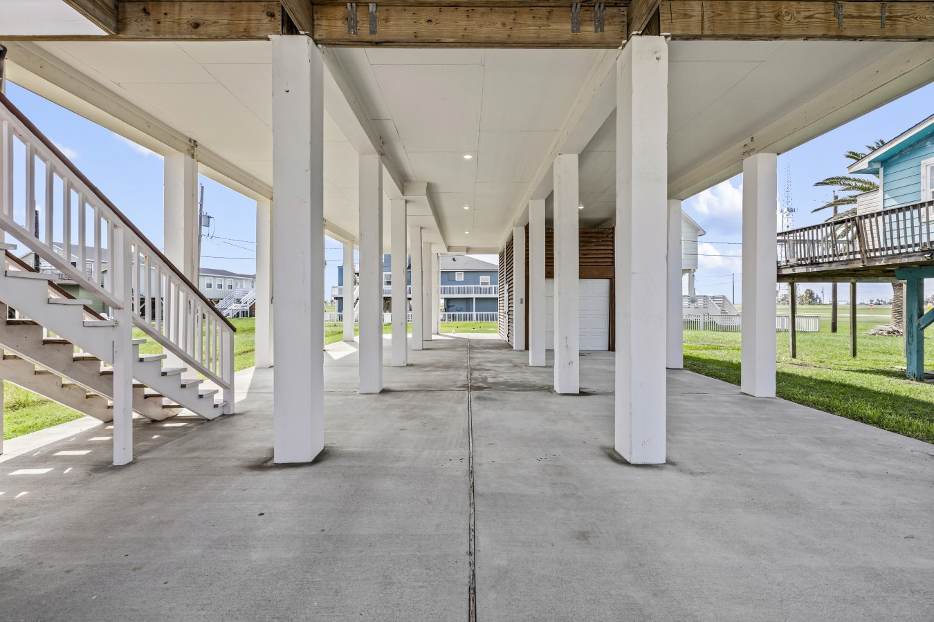 Ample shaded parking under the home