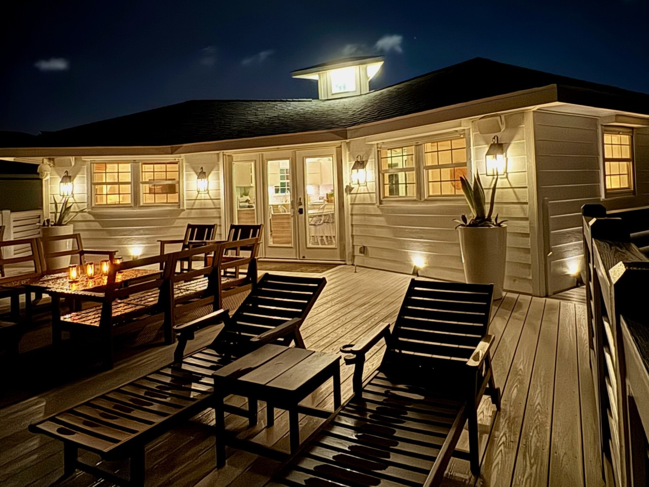 Candlelit evenings under a moonlit sky