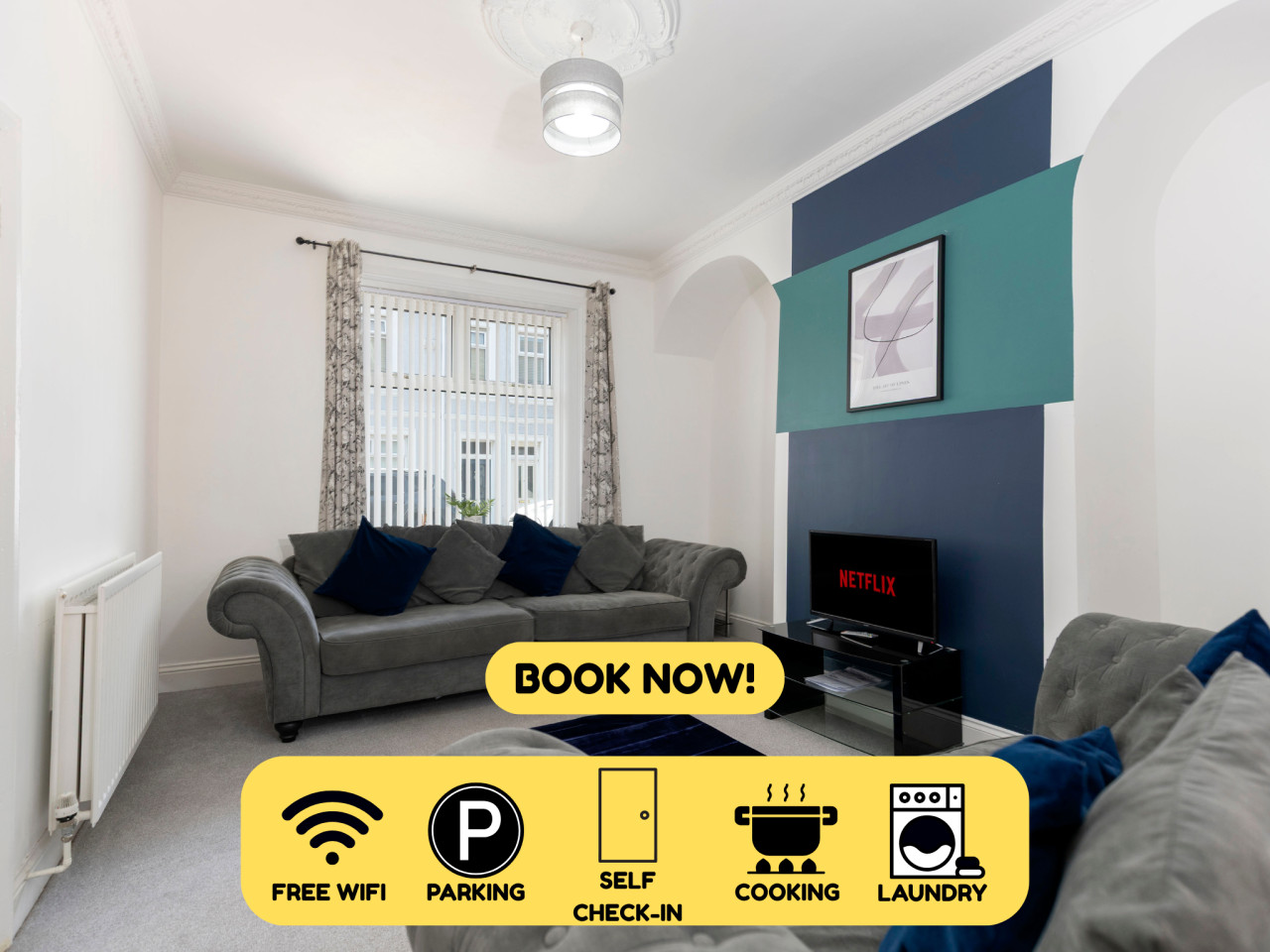 The Maple Haven – Spacious 3BR w/FREE Parking serviced apartment - Jarrow - VivreStays