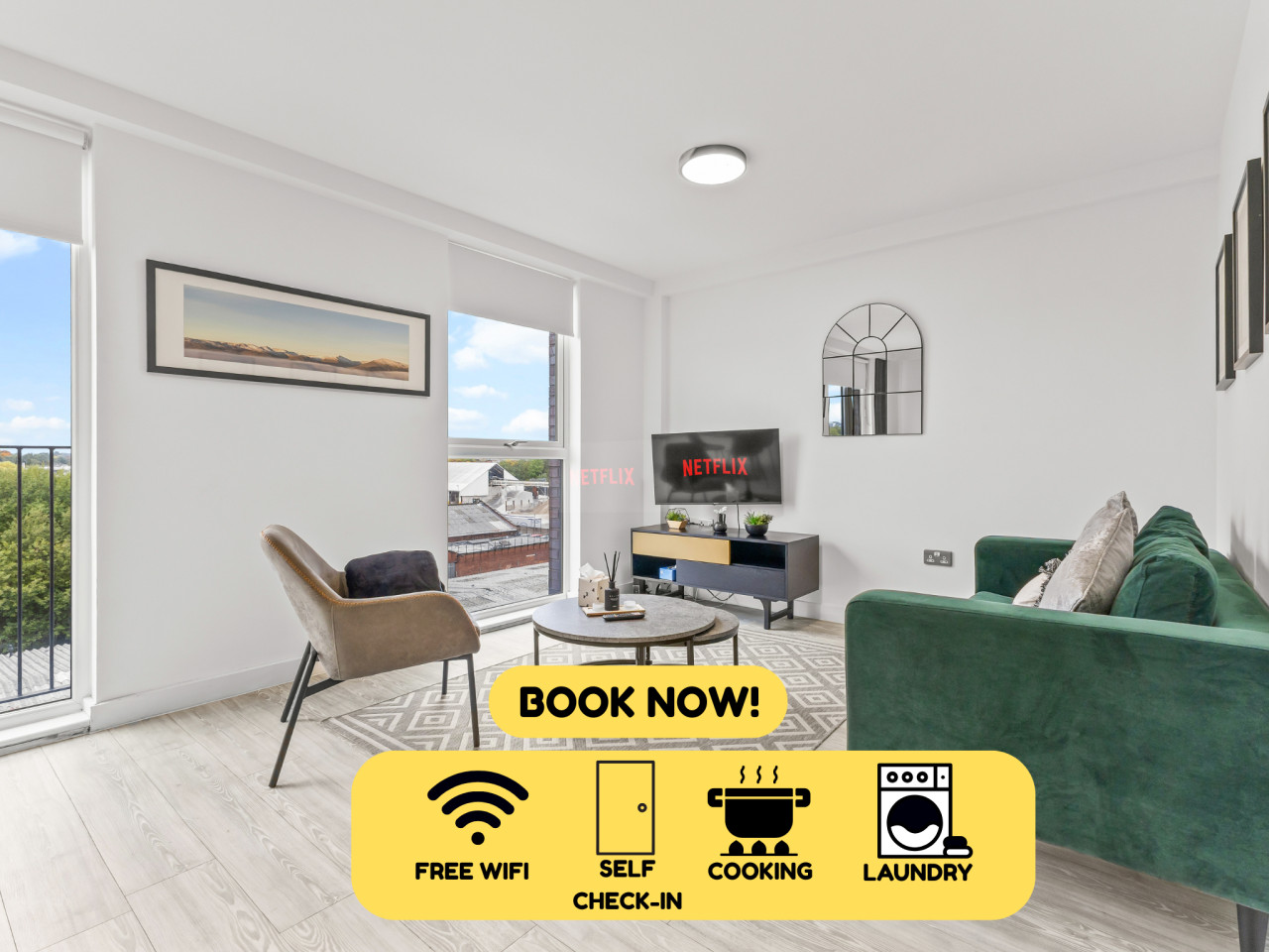 Modern 2BR Urban Nest In Salford, Manchester for 4 serviced apartment - Greater Manchester - VivreStays