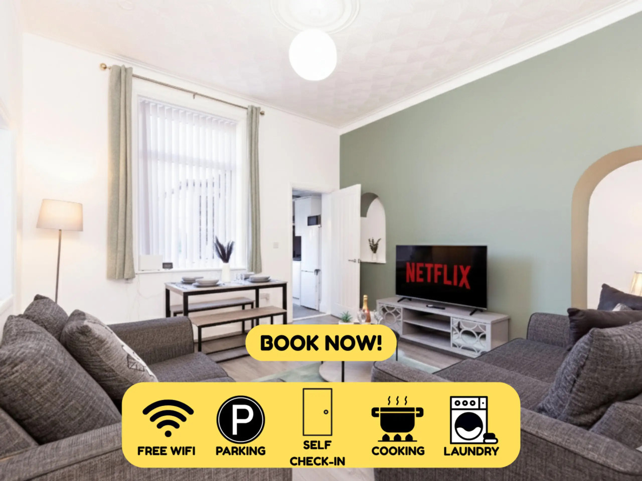 Stylish 3BR Home with Parking by University serviced apartment - Sunderland - VivreStays
