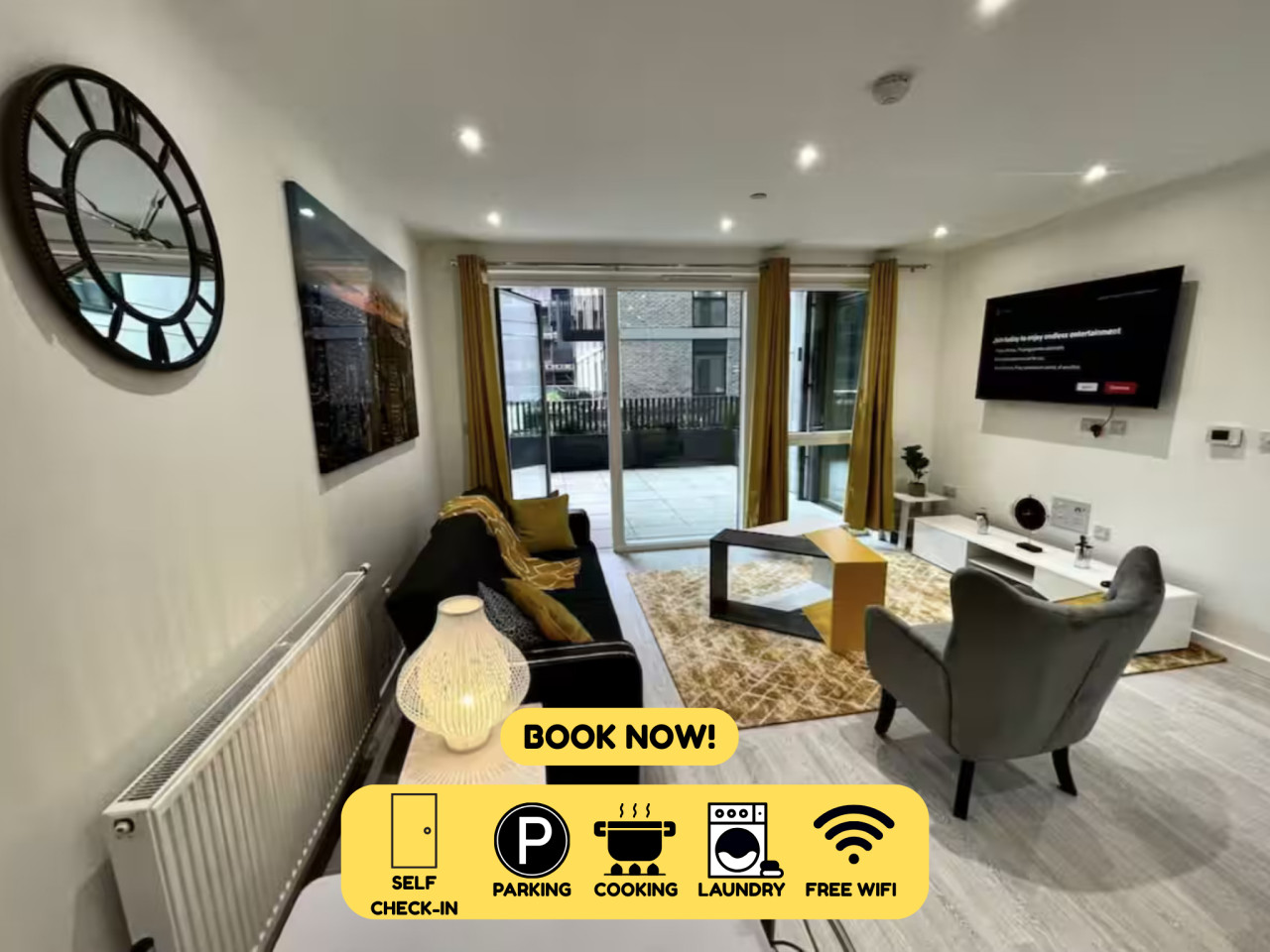 Comfortable 2-Bed Apartment with Balcony | Sleeps 5 serviced apartment - UK - VivreStays