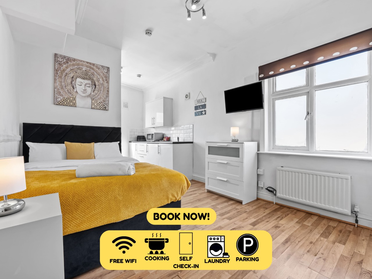 Comfort Studio Leeds | Ideal for Work & Study & Street Parking serviced apartment - West Yorkshire - VivreStays