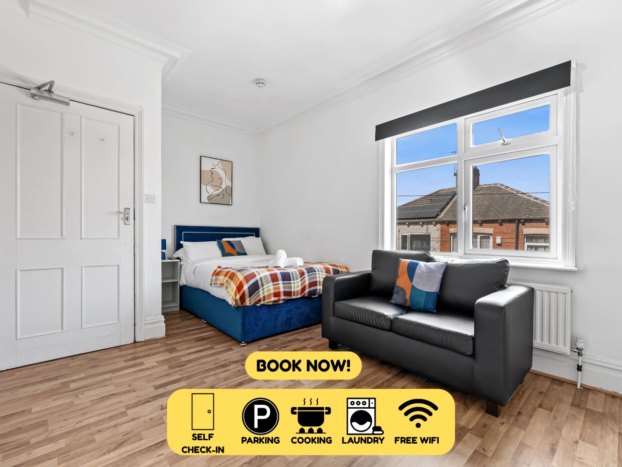 Modern Leeds Studio Retreat | Sleeps 2 & Street Parking serviced apartment - West Yorkshire - VivreStays