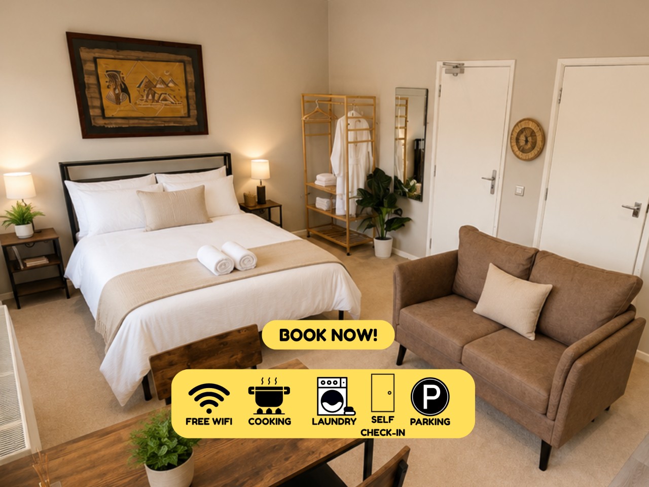 Bright Double Room in Croydon | Free Street Parking serviced apartment - London - VivreStays