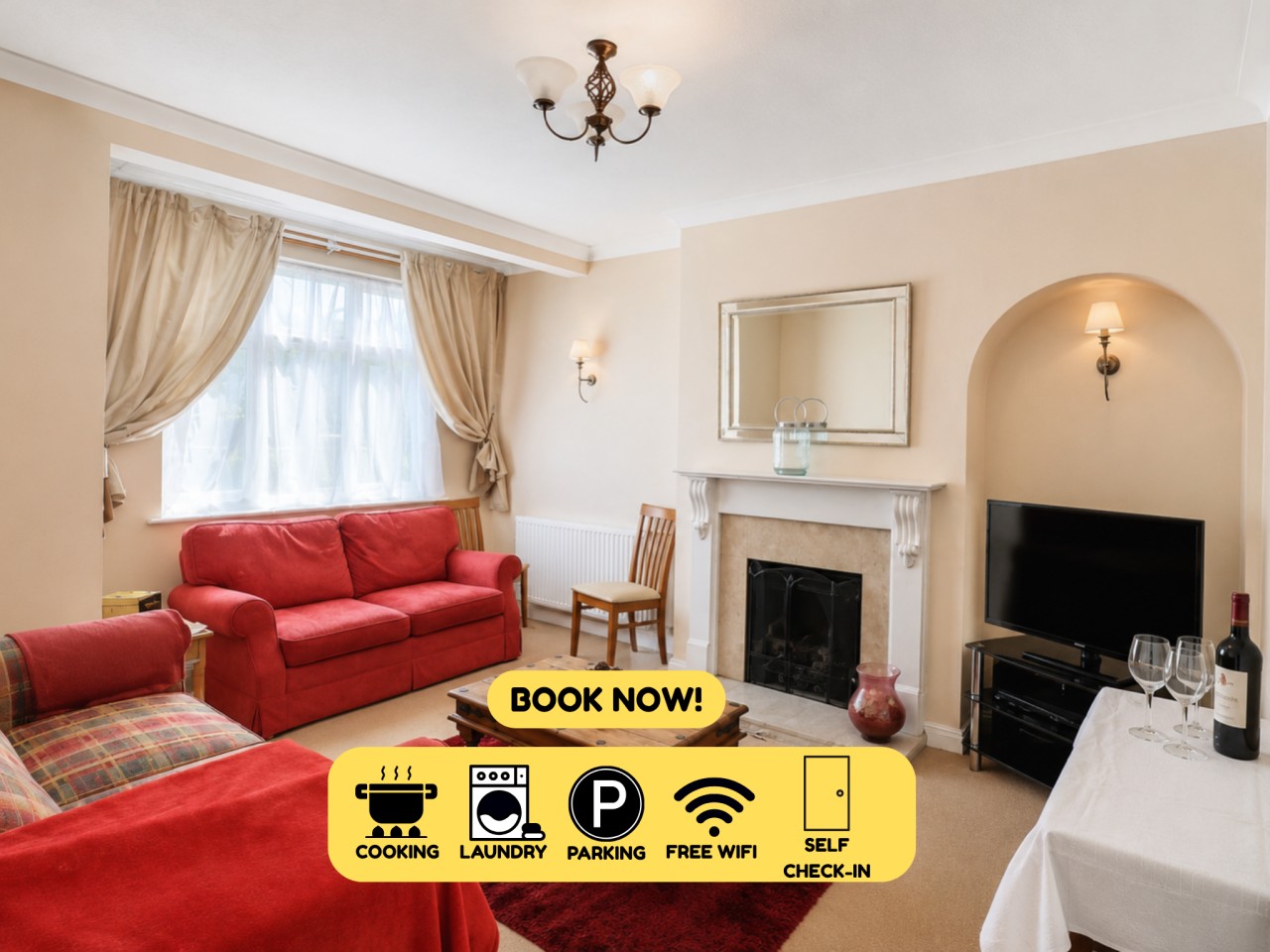 Large 6BR Home Sleeps 11 with Garden and Free Parking serviced apartment - UK - VivreStays