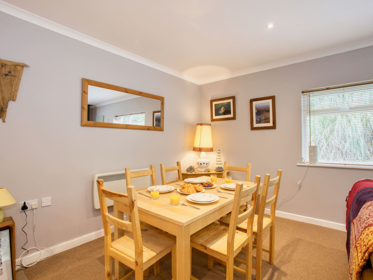 Dining table and chairs.