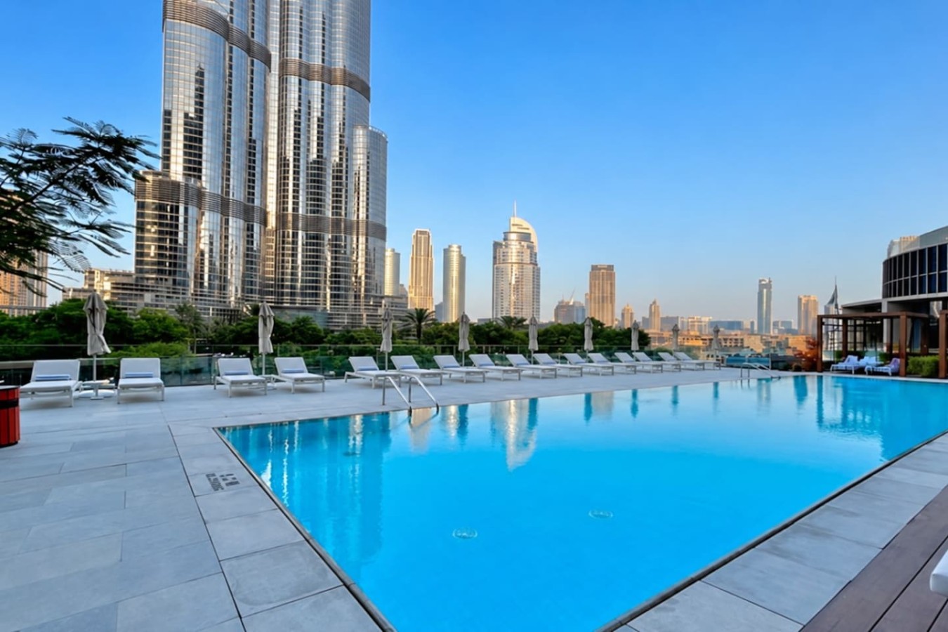 A pool with a Burj view – WYZ Rent holiday home, Downtown Dubai